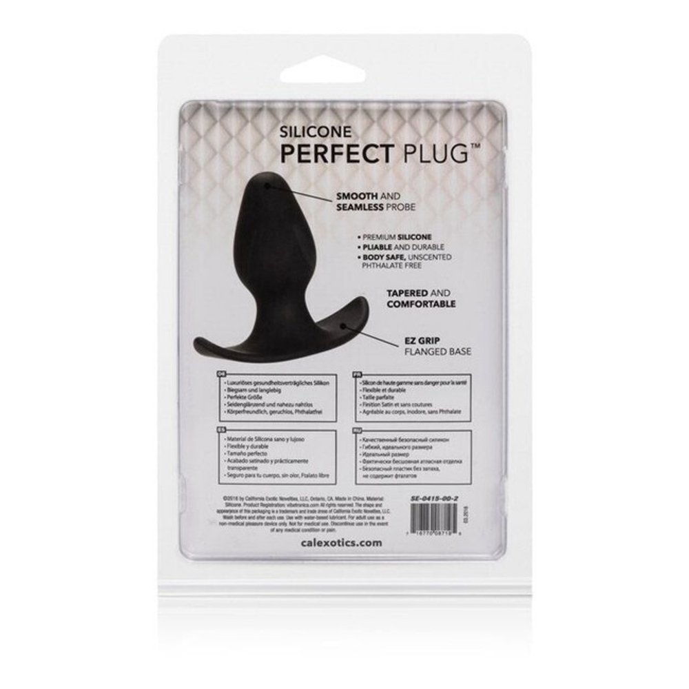 Большая пробка для ношения Silicone Perfect Plug (Цвет: черный)