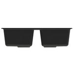 Мойка ML-GM23 КОМФОРТ двухчашевая, черная (308), 770*500*190мм