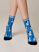 CONTE HAPPY Хлопковые носки с рисунком «French bulldog»