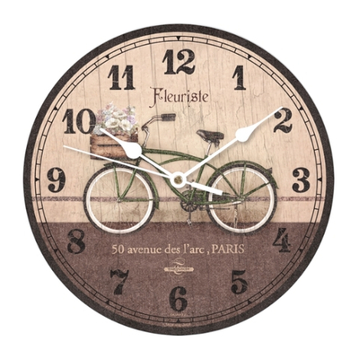 Часы настенные МДФ, D 285 мм, открытые стрелки (без стекла), кварцевый механизм с плавным ходом