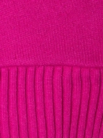 Капор женский вязаный розовый