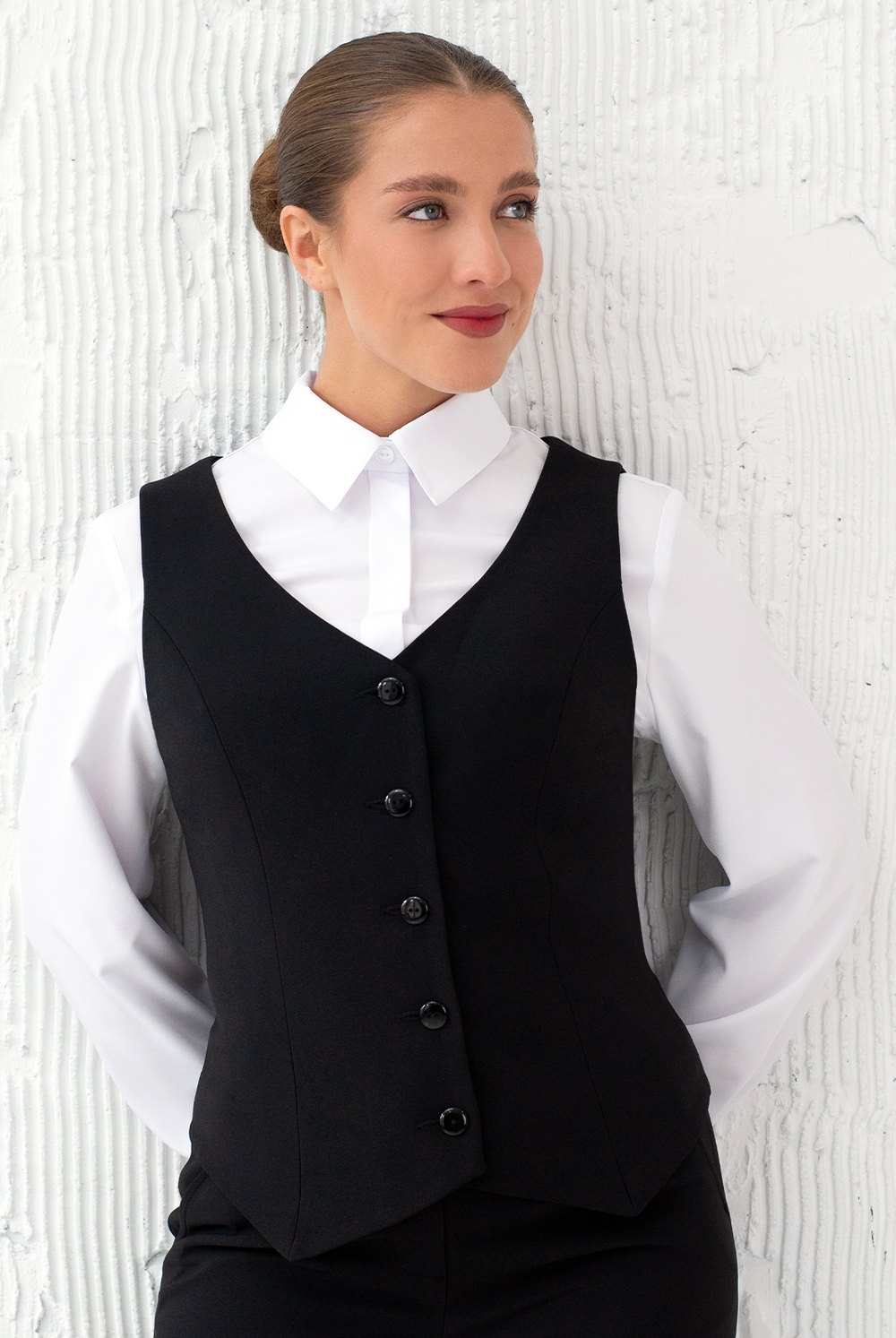 Жилет с подкладом 746Д, черный #70Ч06746Д