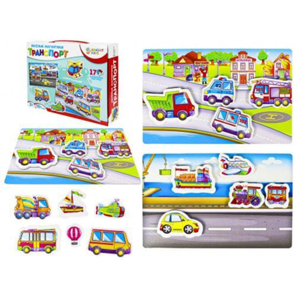 Bright Kids. Весёлые магнитики. Транспорт (ИН-7614)