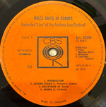 Miles Davis - In Europe - Unplayed, UK OG CBS Stereo