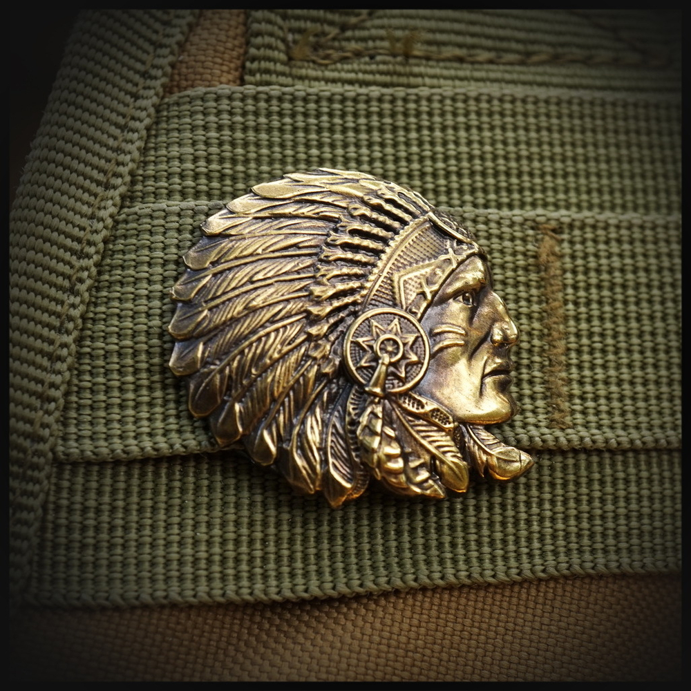 Клипса для системы MOLLE "Индеец" , латунь