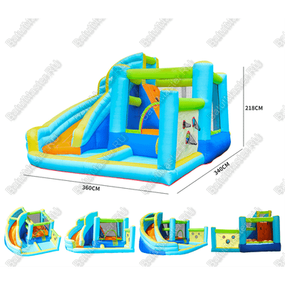 Батут домашний "Водная горка 2" 4,5*4*2,6 м