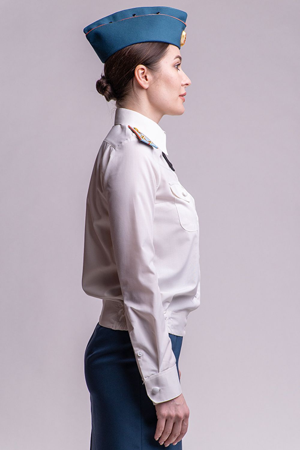 Рубашка МЧС женская белая, длинный рукав