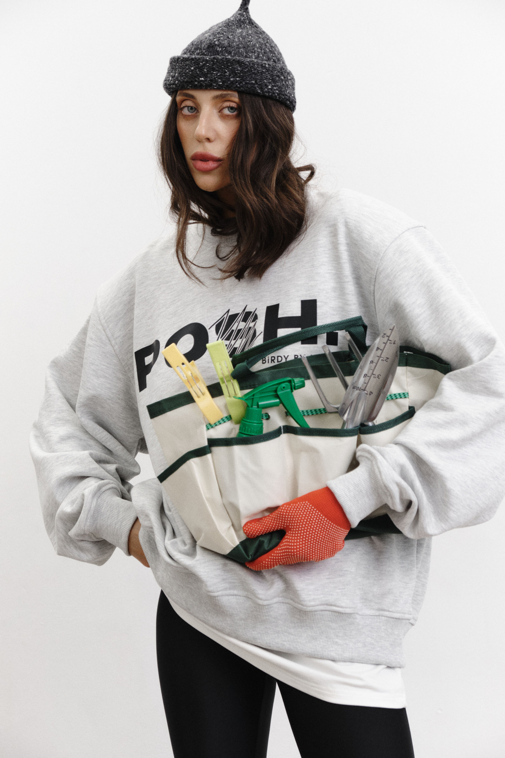 Шапка Бини | Серый меланж