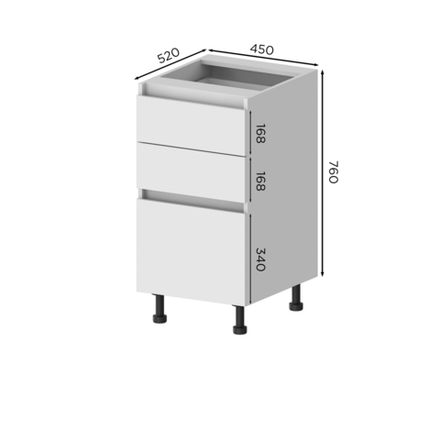 Кухня Модуль Н3Я 450 нижний Кашемир / Каштан