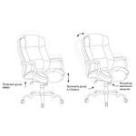 Кресло руководителя Helmi HL-ES01 "Extra Strong" повышенной прочности, экокожа черная, до 200кг