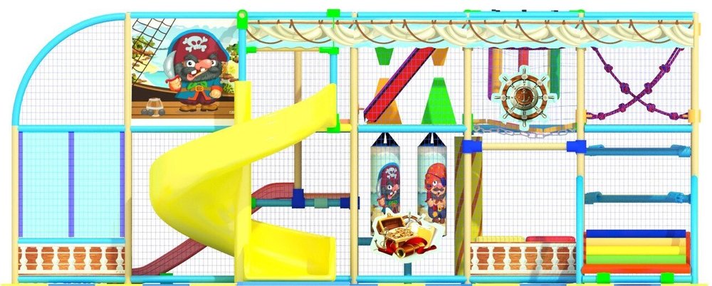 Детский игровой лабиринт «Кот в сапогах» 32,1 м² (7,3*4,4*2,9 м)