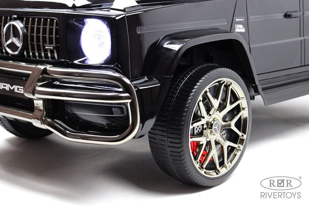 Детский электромобиль RiverToys Mercedes-AMG G63 4WD (S307) черный глянец