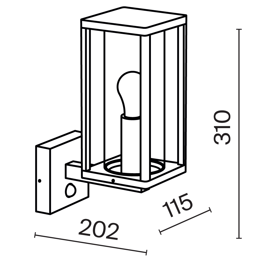 Уличный настенный светильник Outdoor O452WL-01GFSR