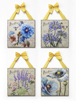 Панно на стену для интерьера набор 4 шт "Лаванда"