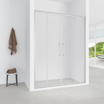 Душевая дверь Loranto раздвижная 170х190, толщина полотна 6мм , цвет профиля сатин