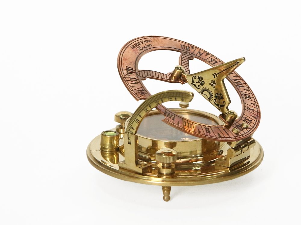 Nautical Морской компас в кожаном футляре