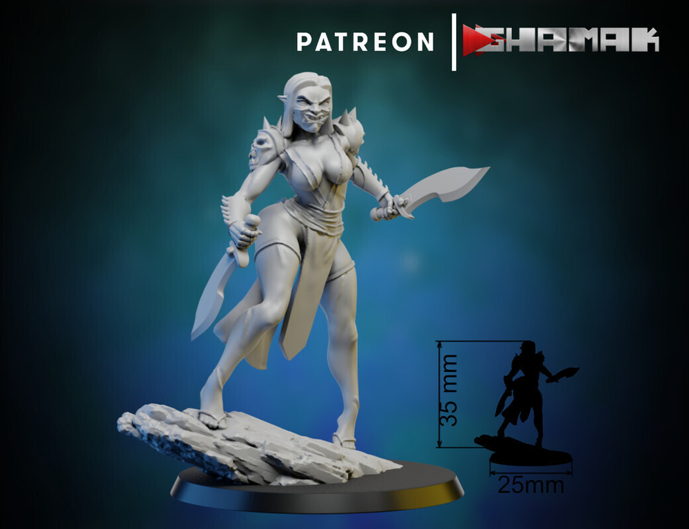 Drukhari Wyches Ведьма Друкхари №4 миниатюра для dnd, днд, pathfinder, фентези, Настольная игра, НРИ, Варгейм, РПГ