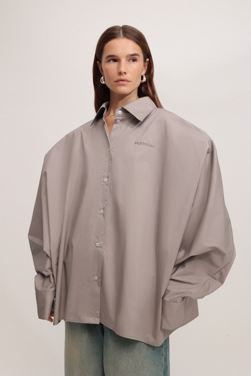 Рубашка О-силуэта