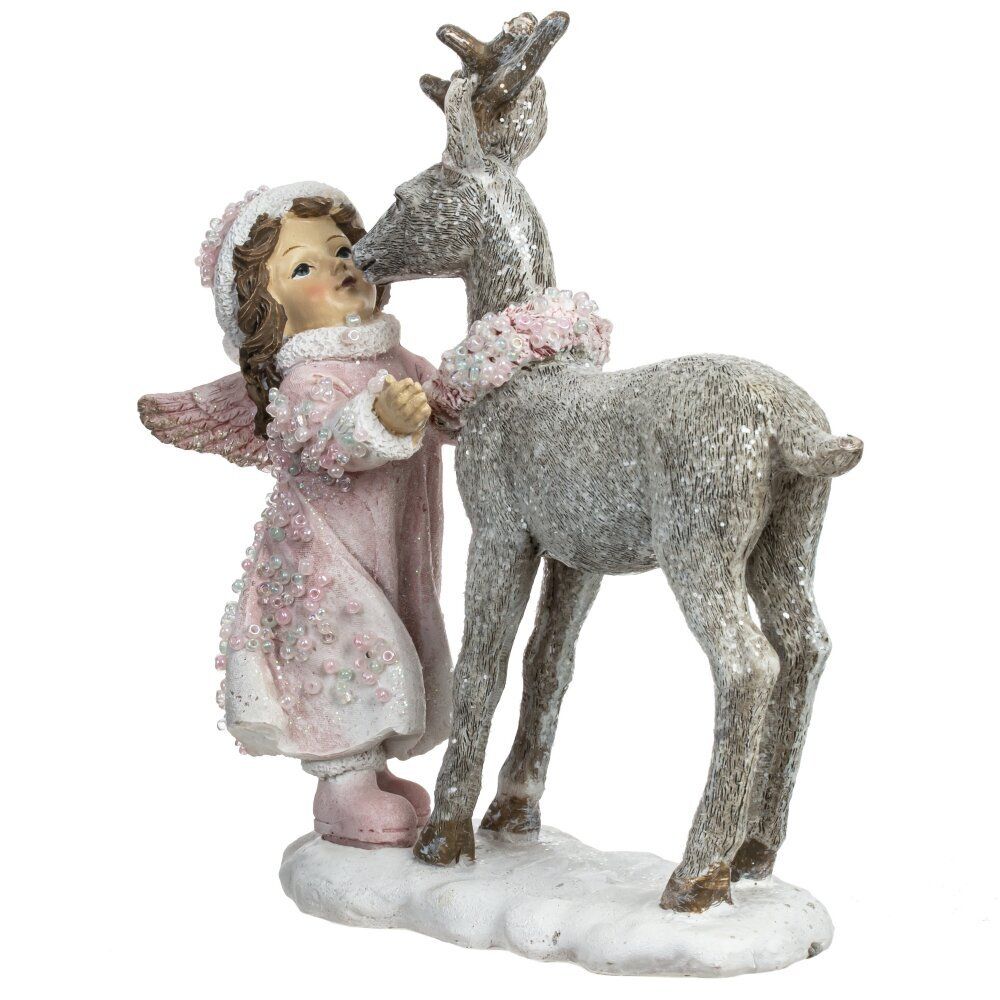 GAEM Фигурка декоративная "Девочка с оленем", L15 W5,5 H14,5 см