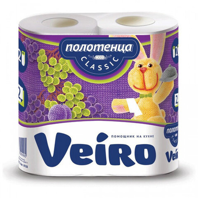 VEIRO CLASSIC бумаж.полотенца 2-х сл. 2 шт.