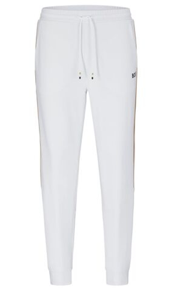 Мужские теннисные штаны BOSS x Matteo Berrettini Tracksuit Bottoms with Stripes and Logo - белый