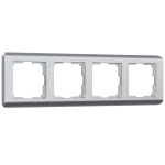 Рамка на 4 поста Stream (серебряный) W0042106