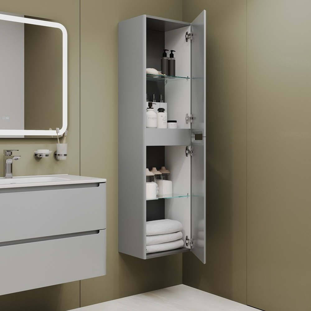 Пенал подвесной IDDIS Edifice, 40 см, светло-серый, EDI40L0i97