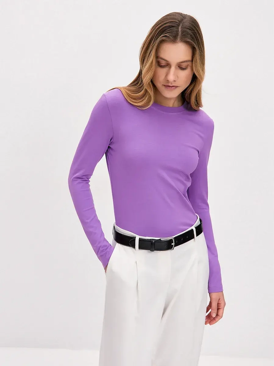 Лонгслив облегающий