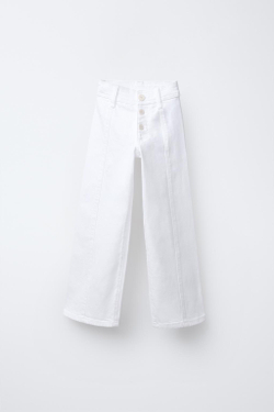 ZARA ДЖИНСЫ MARINE, БЕЛЫЙ