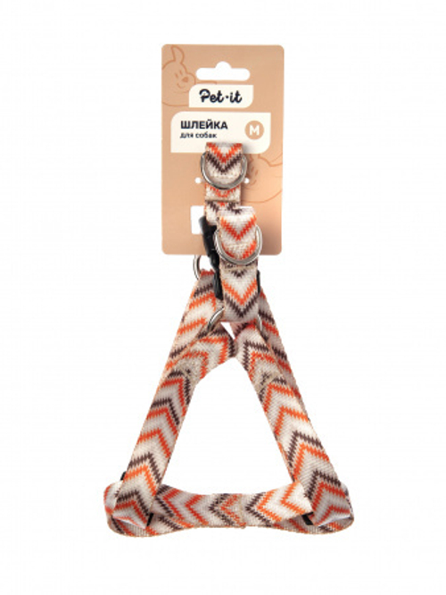 Pet-it шлейка для собак, серия АР-ДЕКО, размер S (1.5*34-45см),разноцветная