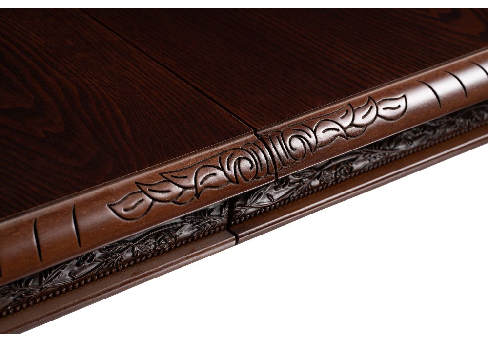 Деревянный стол Кантри 200(280)х107х79 орех / коричневая патина