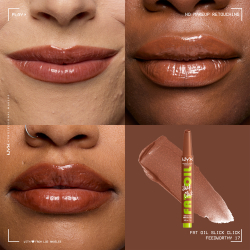 NYX Professional Makeup Fat Oil Slick Click - Тонирующий бальзам для губ оттенок Feedworthy, 2 g