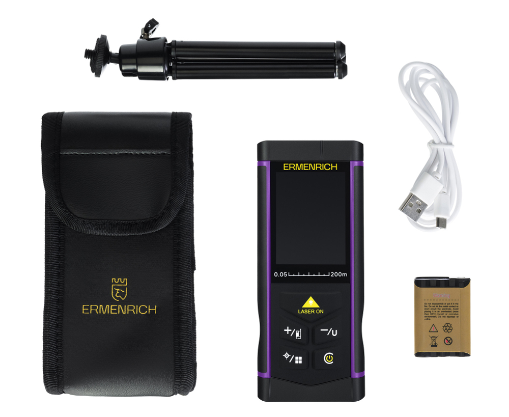 Лазерная рулетка Ermenrich PRO LR200, с камерой