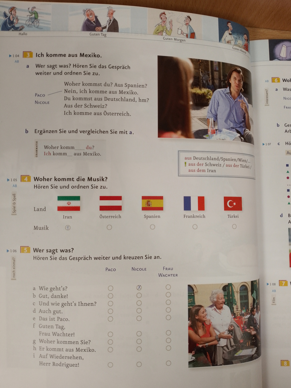 Menschen A1/1, Kursbuch