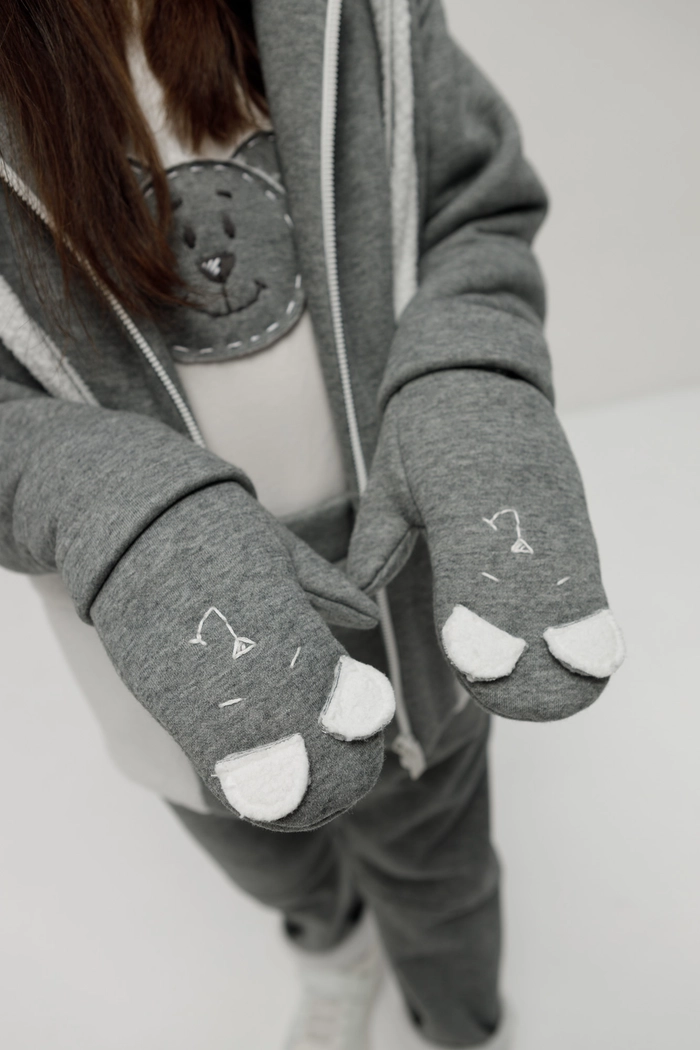 ВАРЕЖКИ ДЕТСКИЕ ЖЭККИ ГРАФИТОВЫЙ МЕЛАНЖ