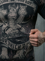 Рашгард с коротким рукавом LEGENDA Горыныч черный