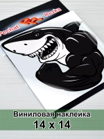 Наклейка - Черная акула