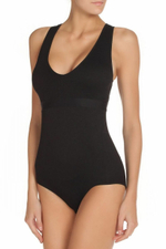 Бесшовное боди из микрофибры (Размер: M) (Цвет: черный)