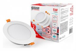 Набор встраиваемых светильников Gauss Elementary Downlight 9100420205T