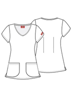 Футболка медицинская женская Dickies DK852, принт "Meow", серый, XS