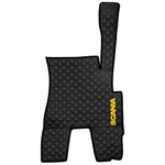 Ковры SCANIA 5 серии Р (автомат) (экокожа, черный, черный кант, желтая вышивка)