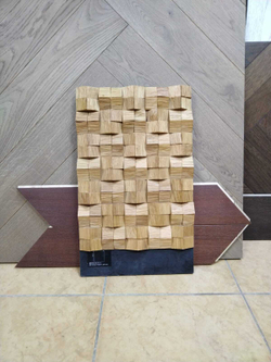 Деревянная мозаика для стен Wood Mosaic Домчик натур