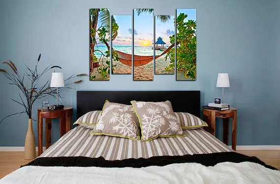 Модульная картина "Морской гамак"