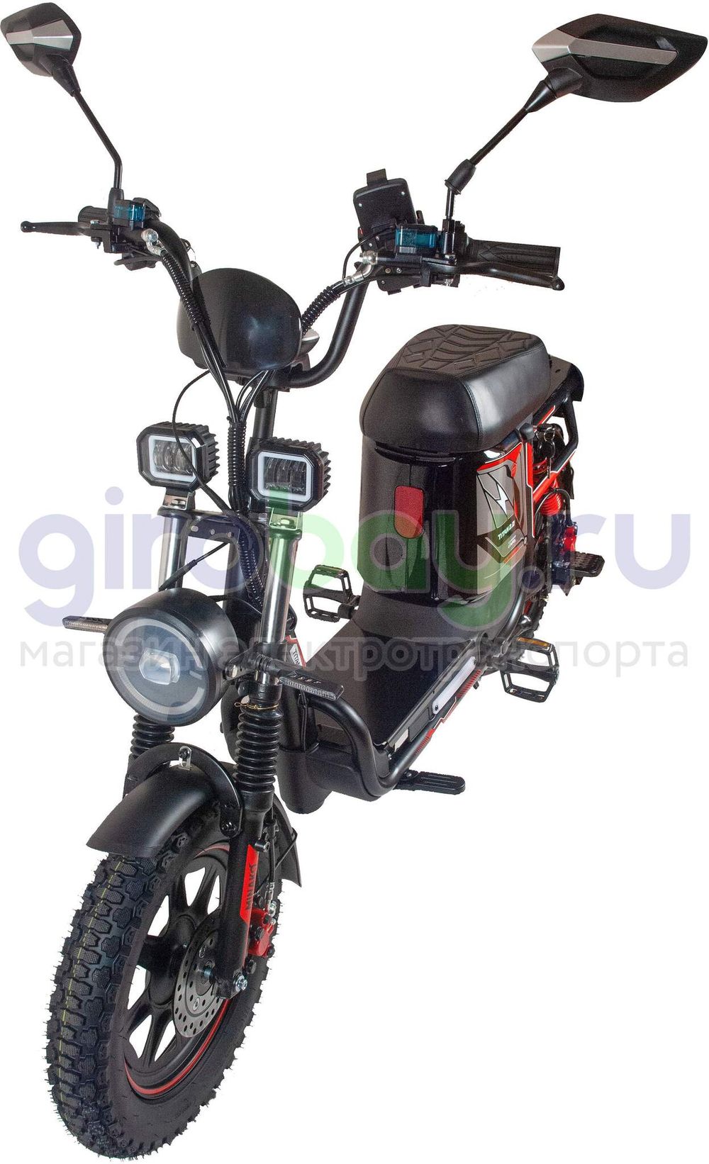 Электровелосипед Minako TITAN 2.0 Li-NMC (60V/30Ah) - Красный фото №4