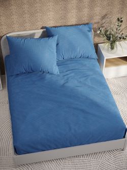 Постельное белье перкаль Сказка "Вязание." 1,5-сп Наволочка 50х70 см 1 шт Простынь на резинке 90x200 см Пододеяльник 145x215 см