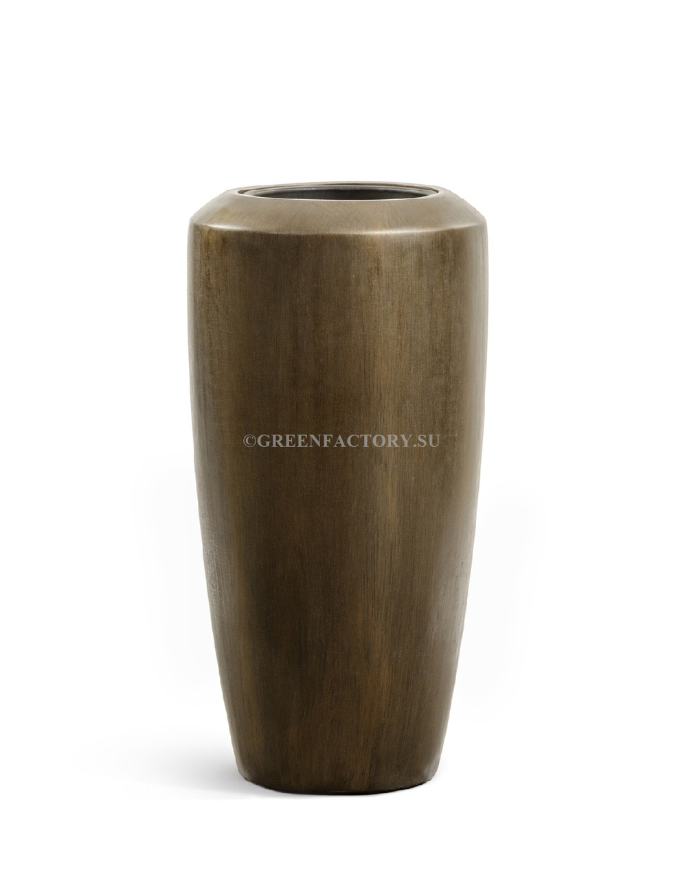 Кашпо TREEZ Effectory - Metal - Высокий конус Design - Чернёная бронза