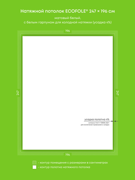 Натяжные потолки 4.8 м2, 2.1 м2, 2.7 м2, 0.9 м2