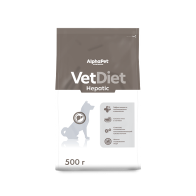 ALPHA PET Vet diet Hepatic Сухой корм для собак при заболеваниях печени 0,5 кг