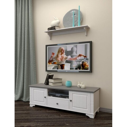 Полка настенная «Бейли» белый воск