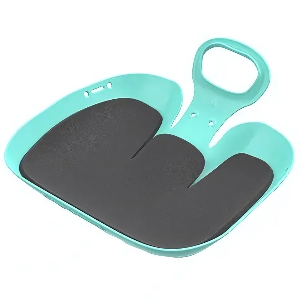 Санки-ледянки «Вираж» с мягкой сидушкой 39×37×14см бирюзовый, в/с